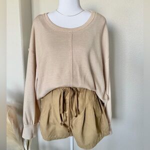 Cozy Life - Cream Boxy Cropped Oversized Ribbed Sweater